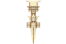 Load image into Gallery viewer, Garden Magic Tower: whimsical laser cut project for outdoor decor
