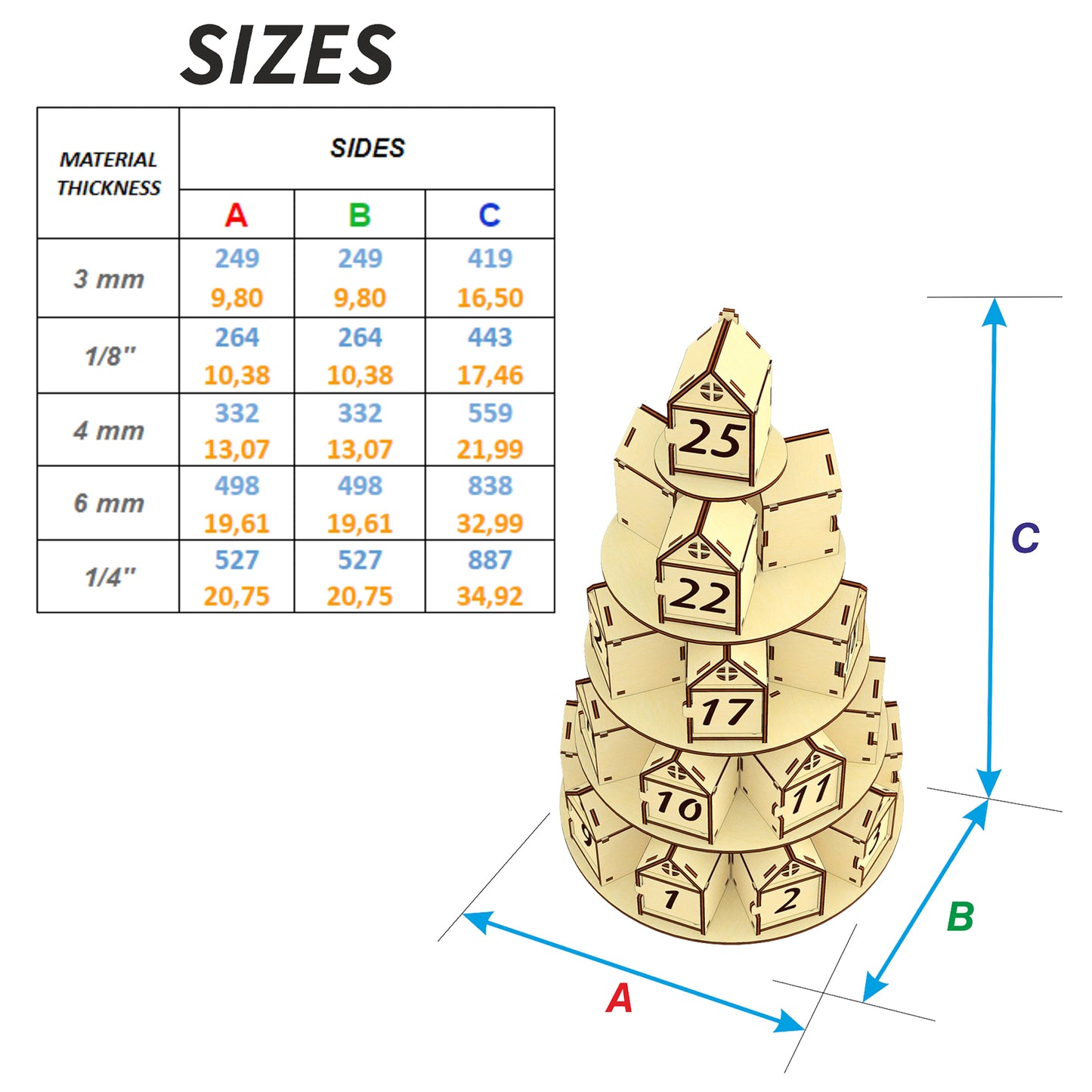 Advent Christmas Tree Calendar