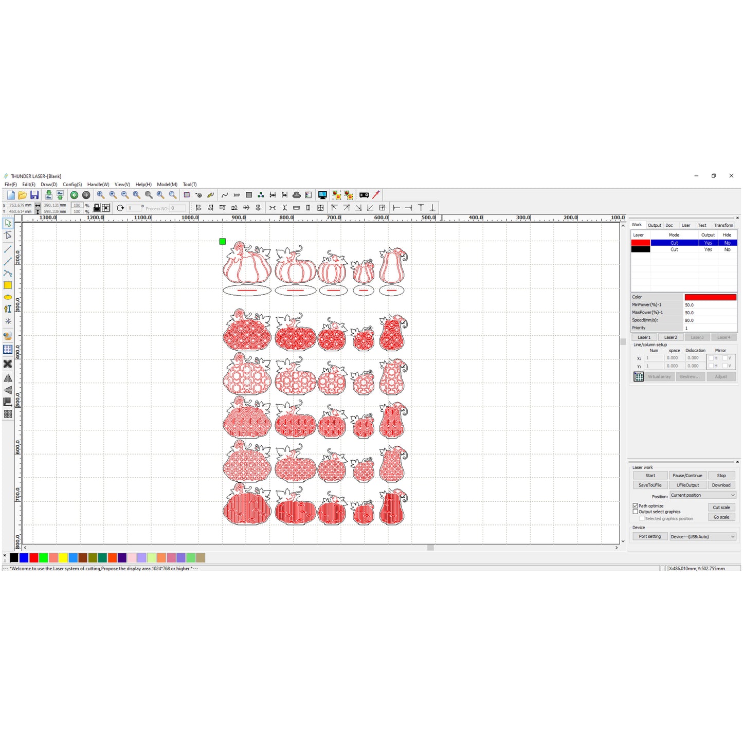 Patterned Pumpkins - Laser Cut File SVG & DXF