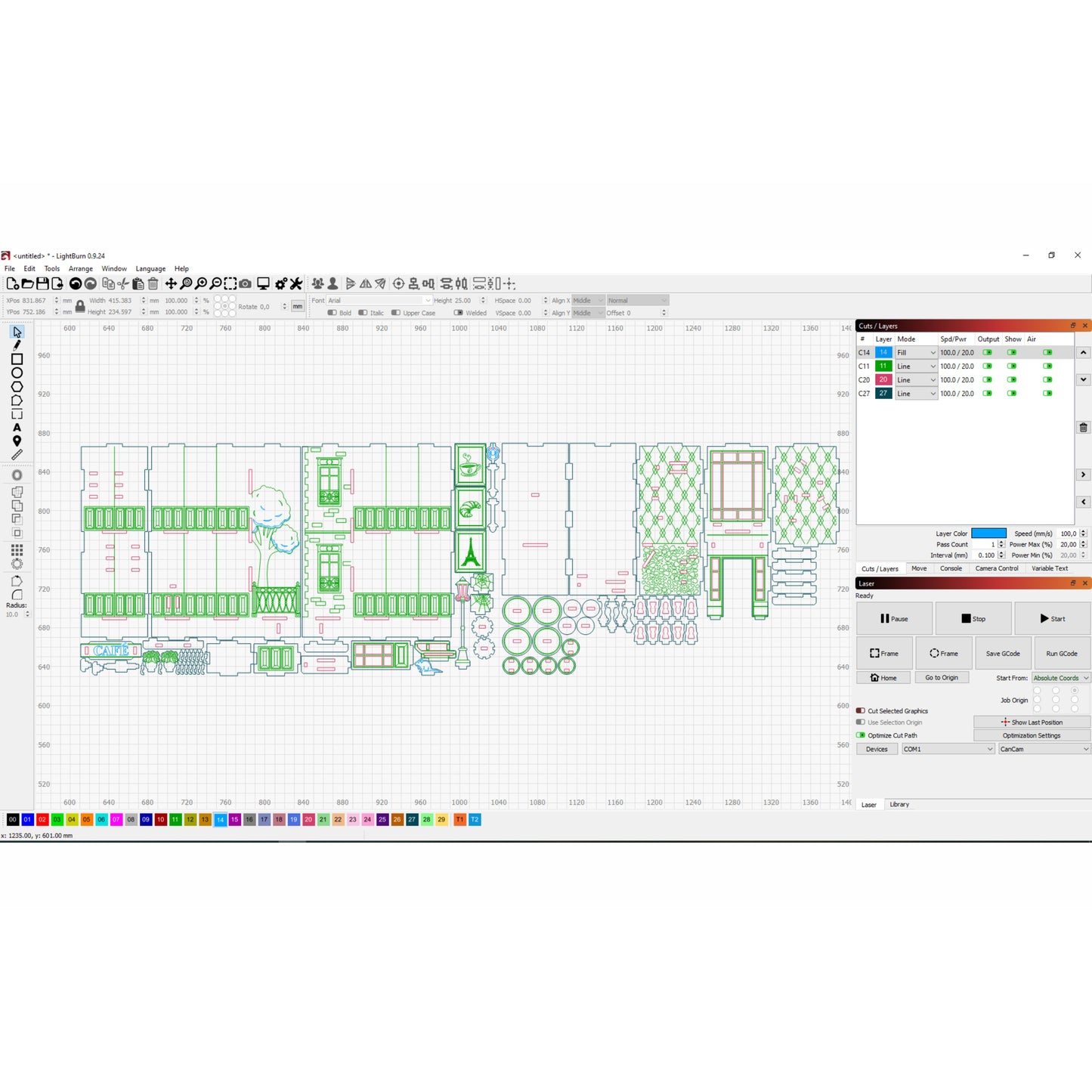 Rincón de lectura de café - Archivo de corte láser SVG y DXF
