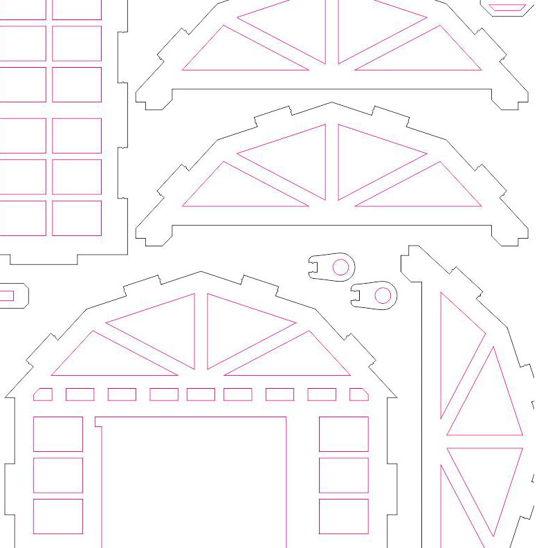 Invernadero - Archivo de corte láser SVG y DXF