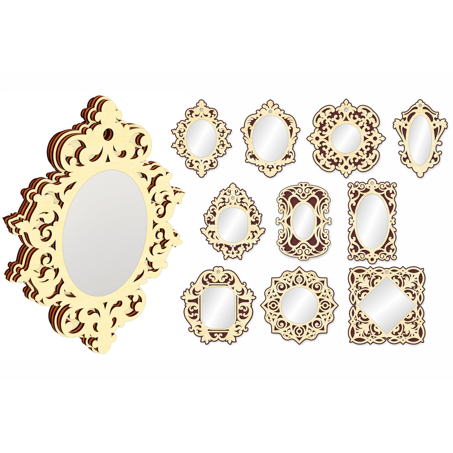 Mirror ornaments