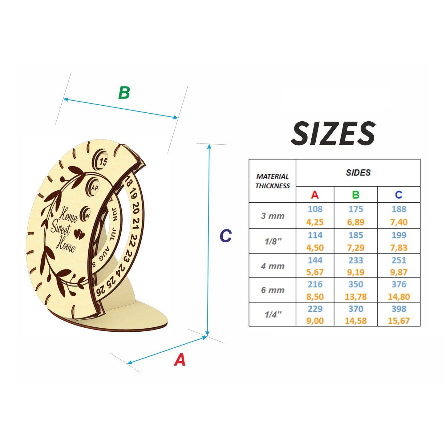 Round calendar