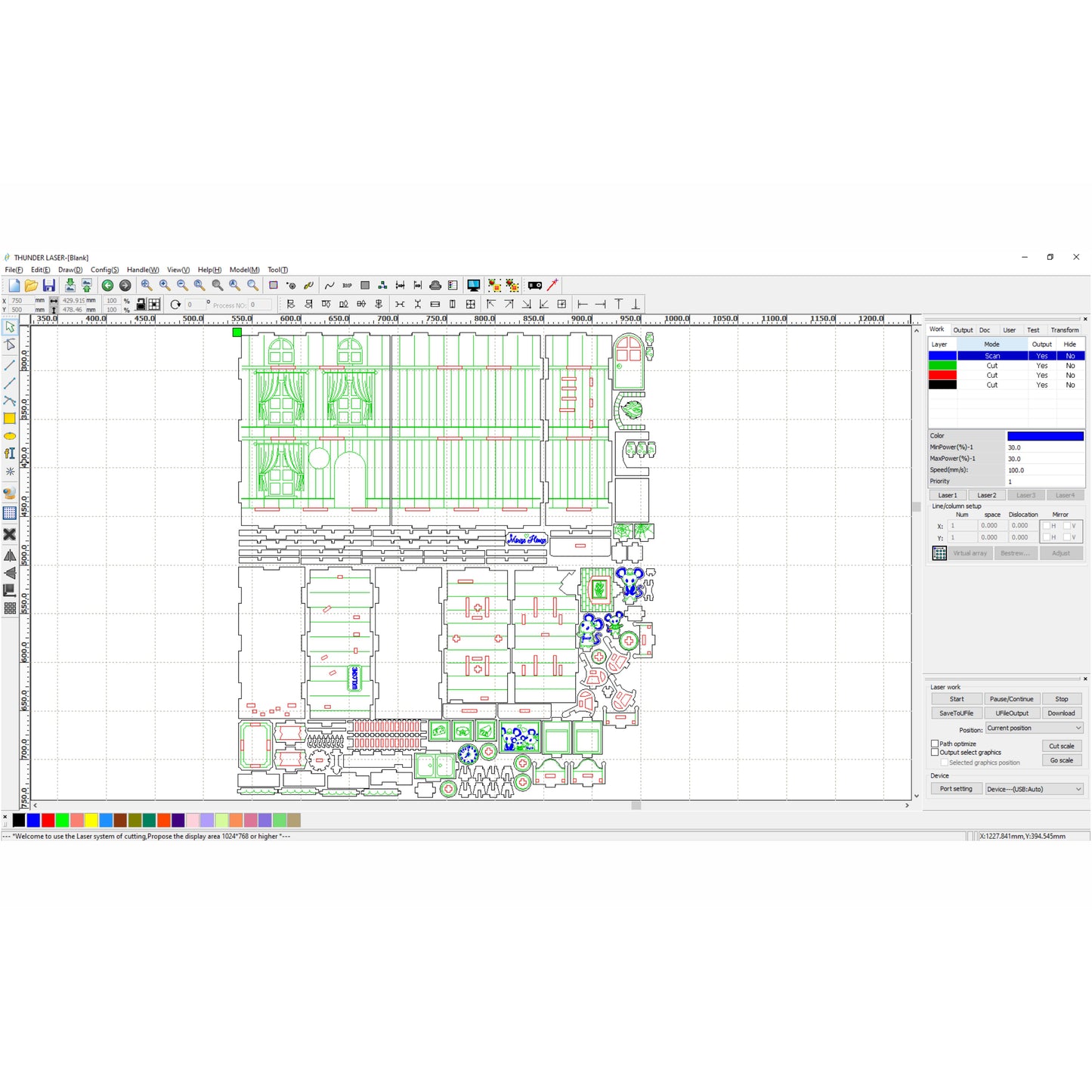 Rincón de lectura "La Casa del Ratón" - Archivo de corte láser SVG y DXF
