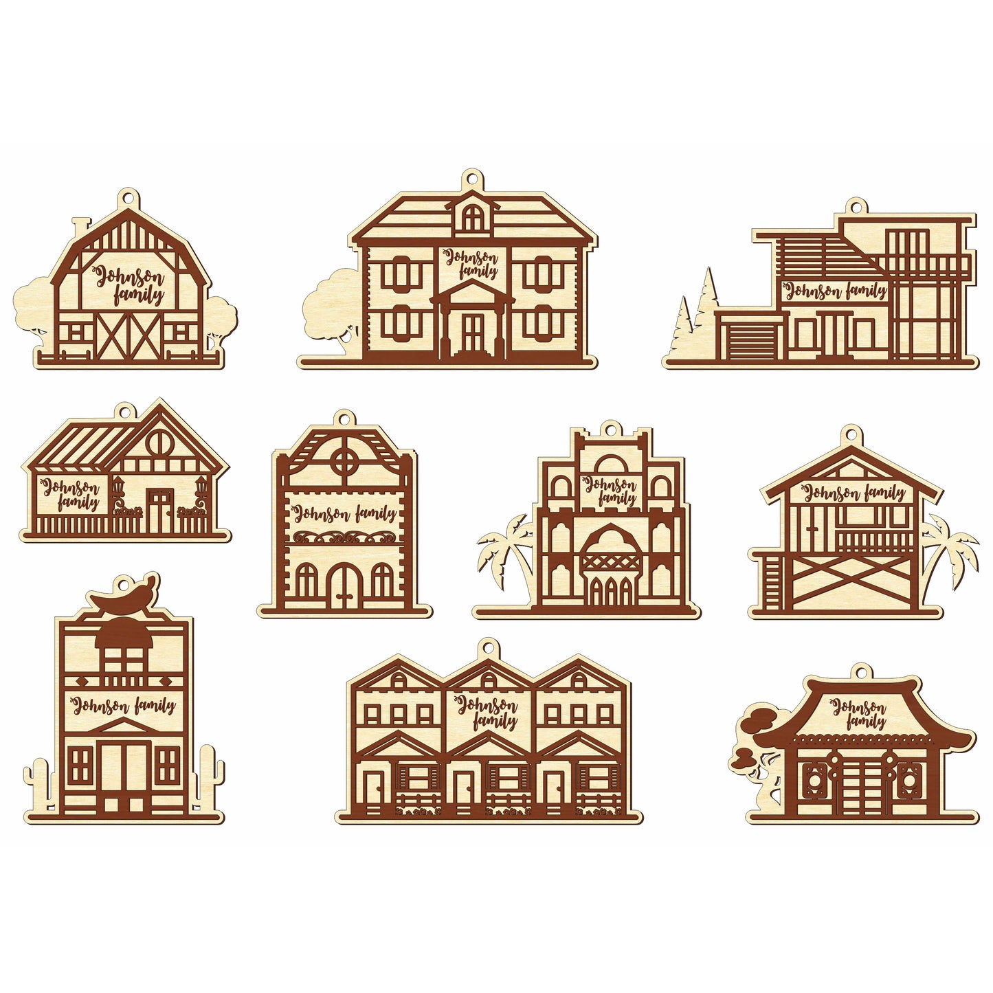 Family House Ornaments