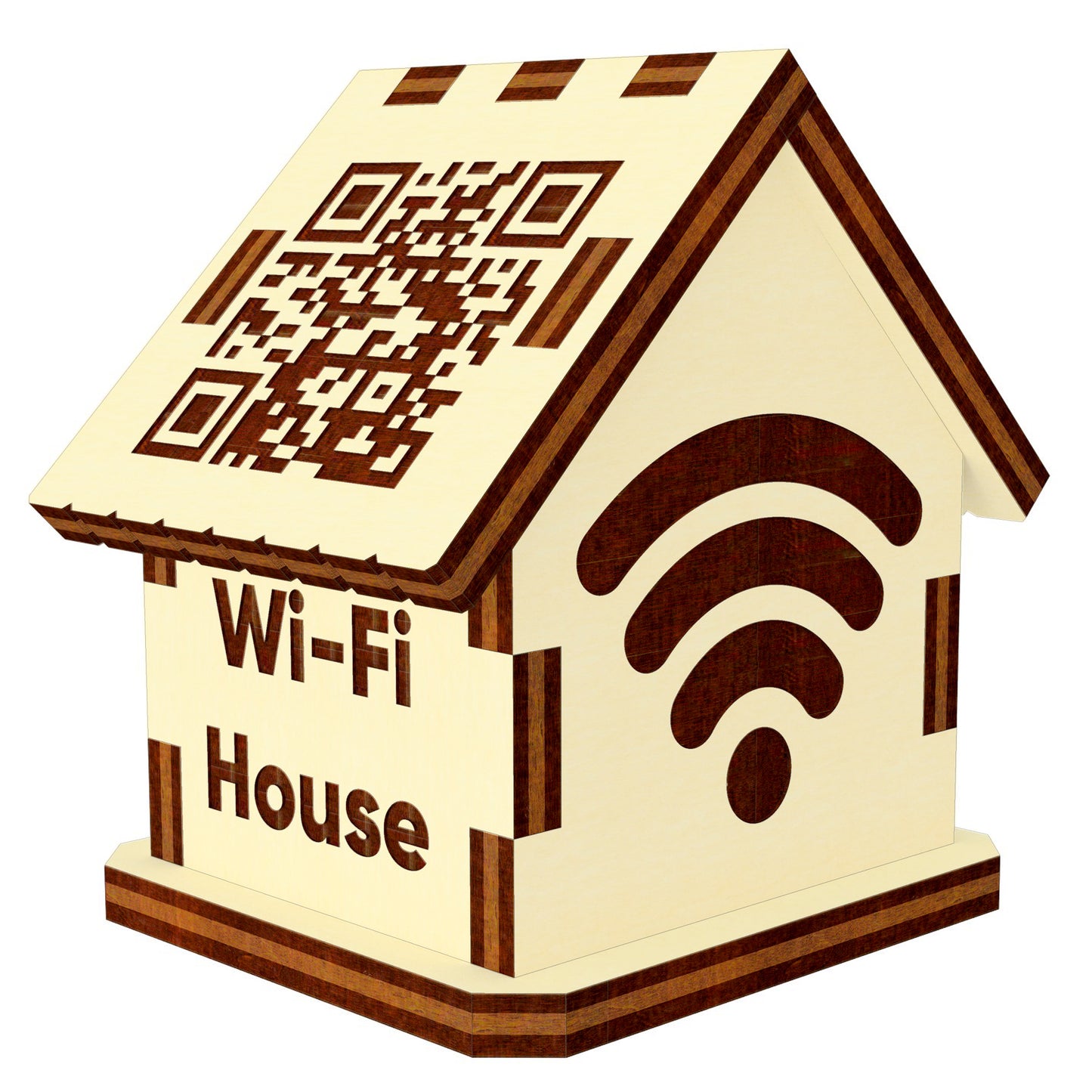 Casa Wi-Fi - Archivo de corte láser SVG y DXF