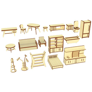 Dollhouse furniture set