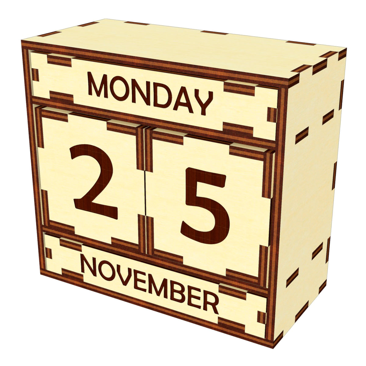 Perpetual Calendar Laser Cut File