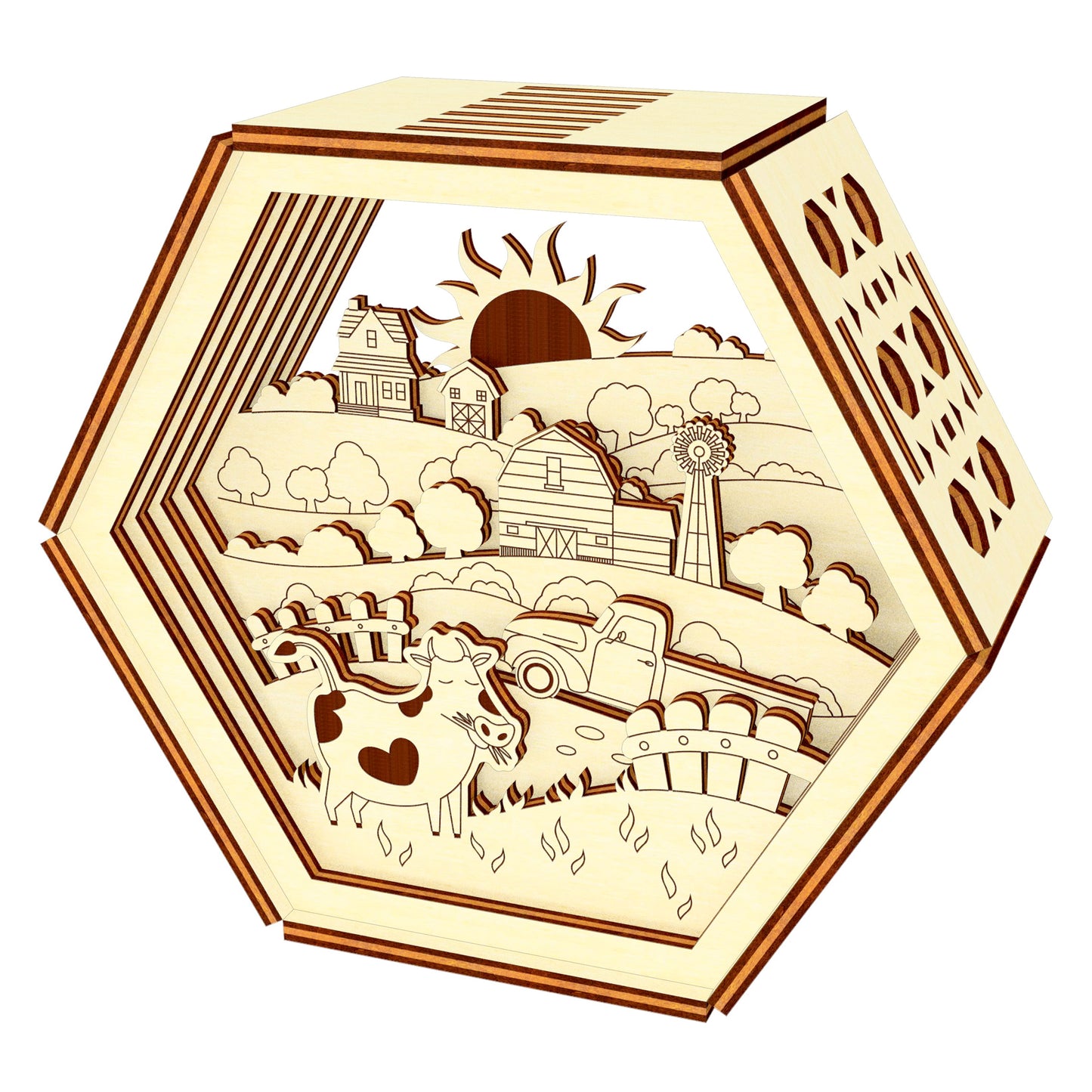 Layered Farm Picture