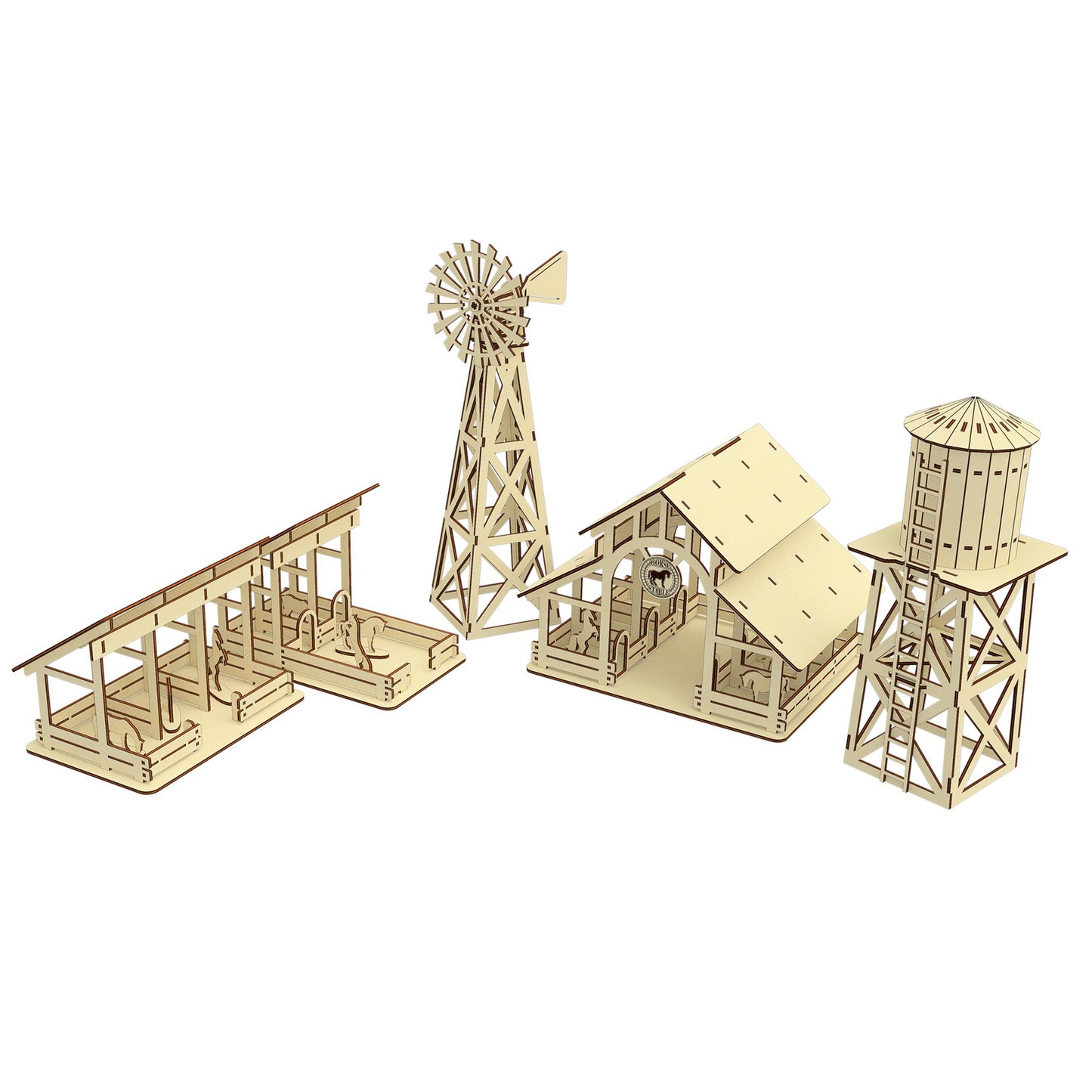 Conjunto de modelos "Granja" - Archivo de corte láser SVG y DXF