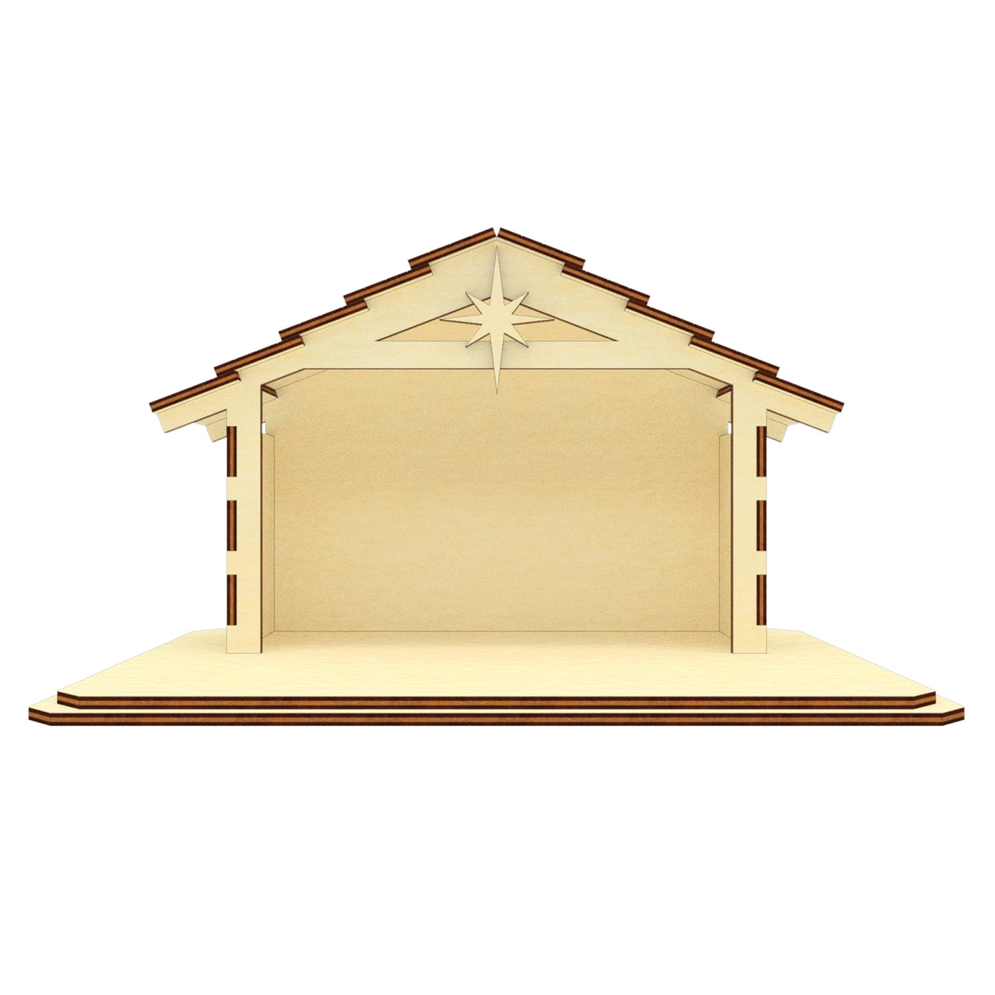 Establo de Natividad #2 - Archivo de corte láser SVG y DXF