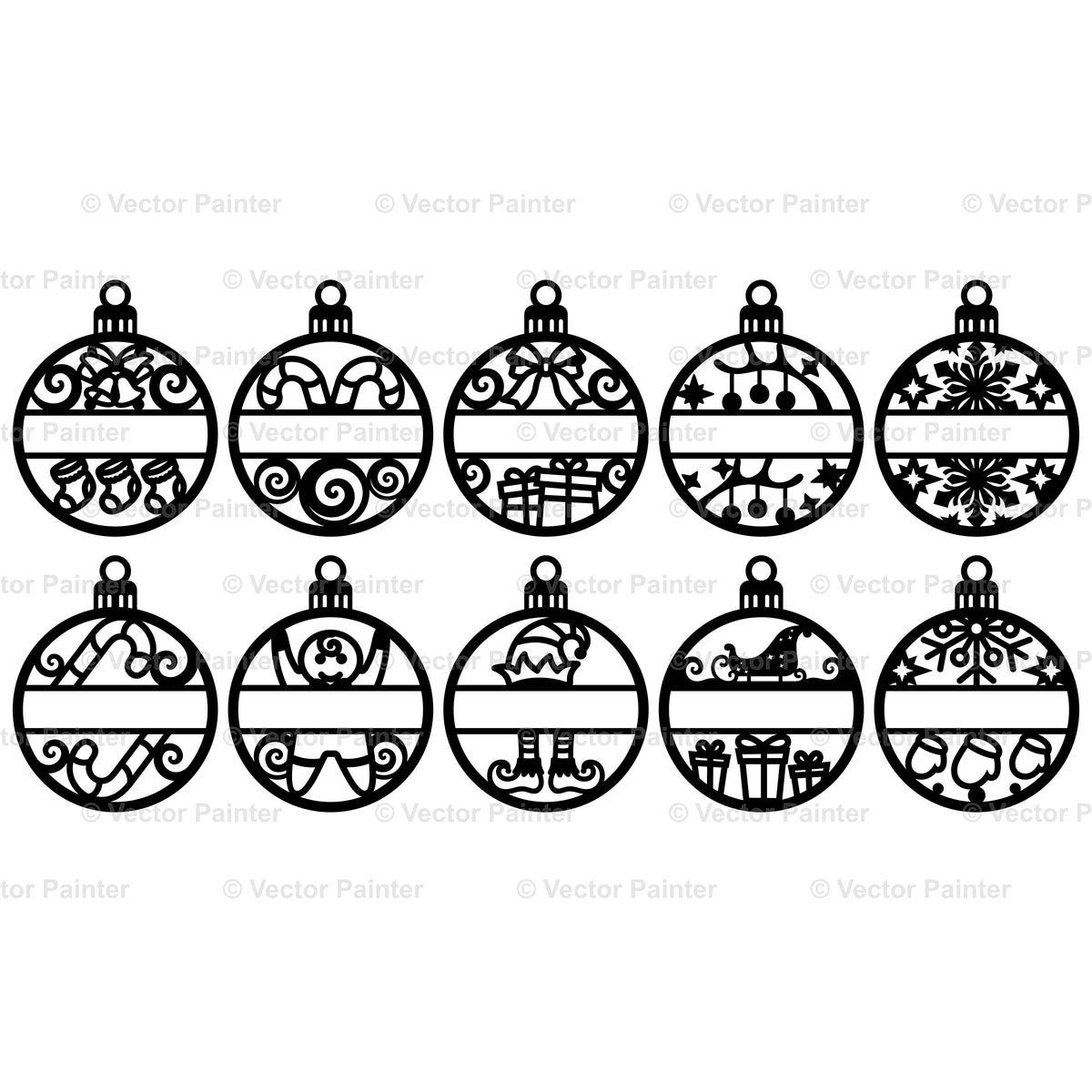 Custom Christmas Name Ornament Laser Cut File