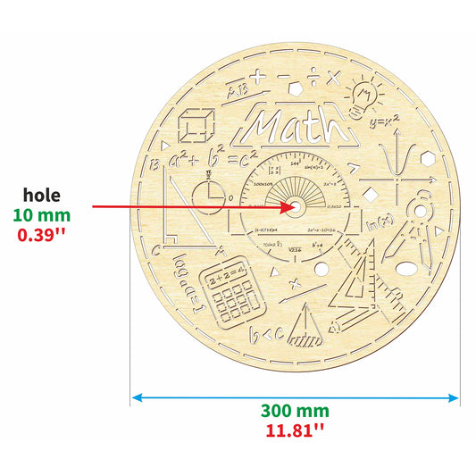 Clock face "Math"