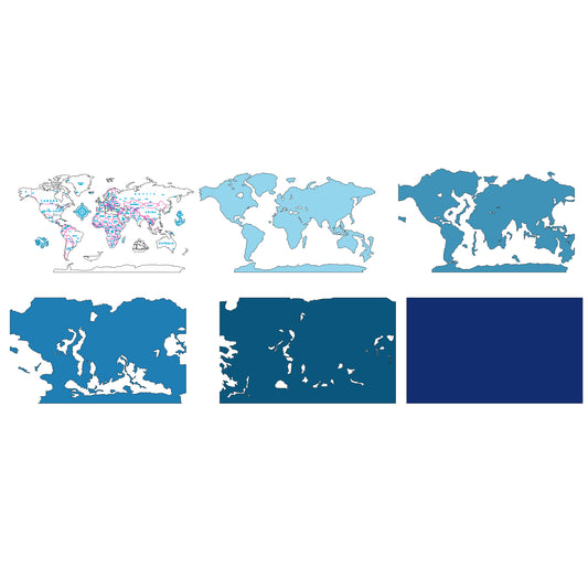 Bathymetric world map