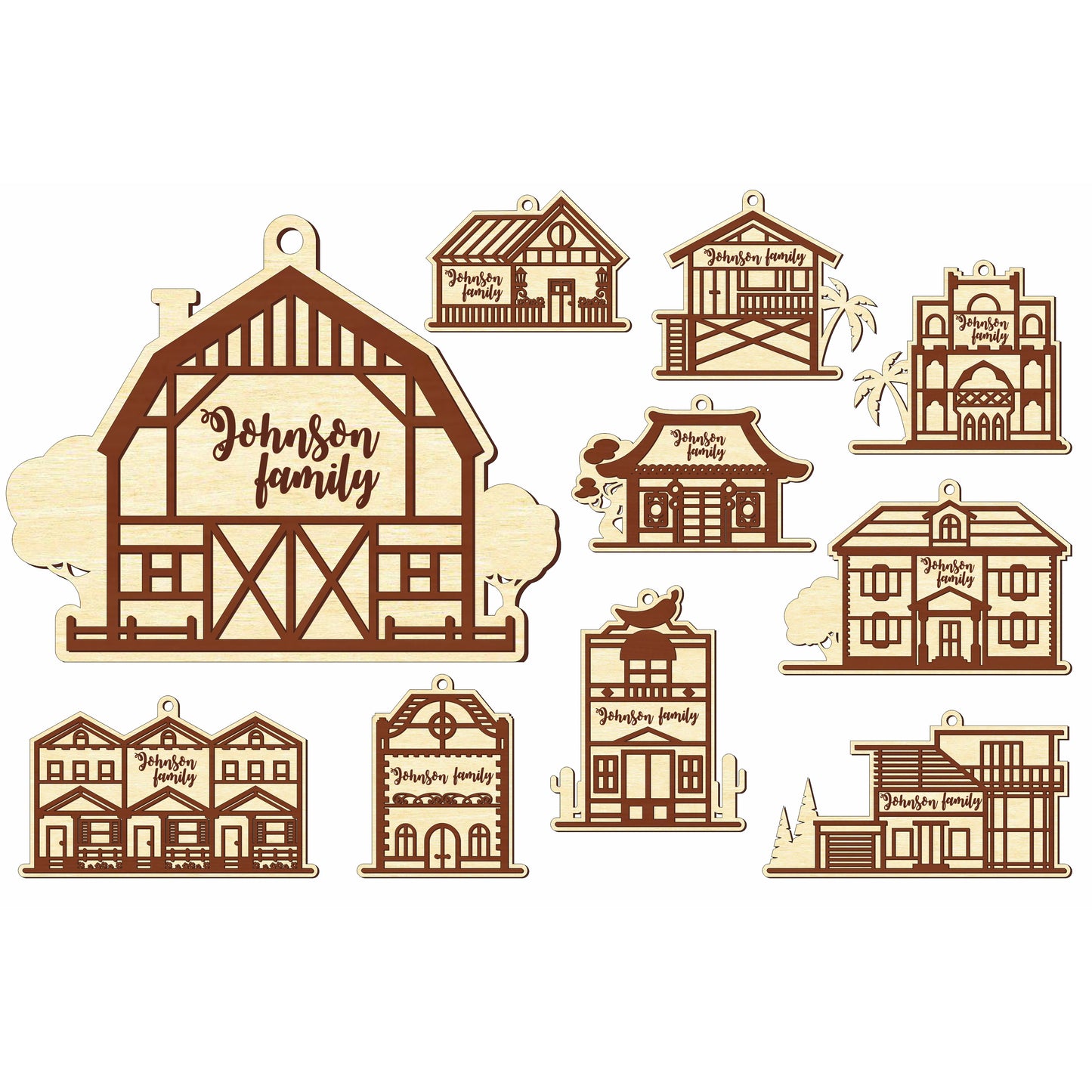 Family House Ornaments