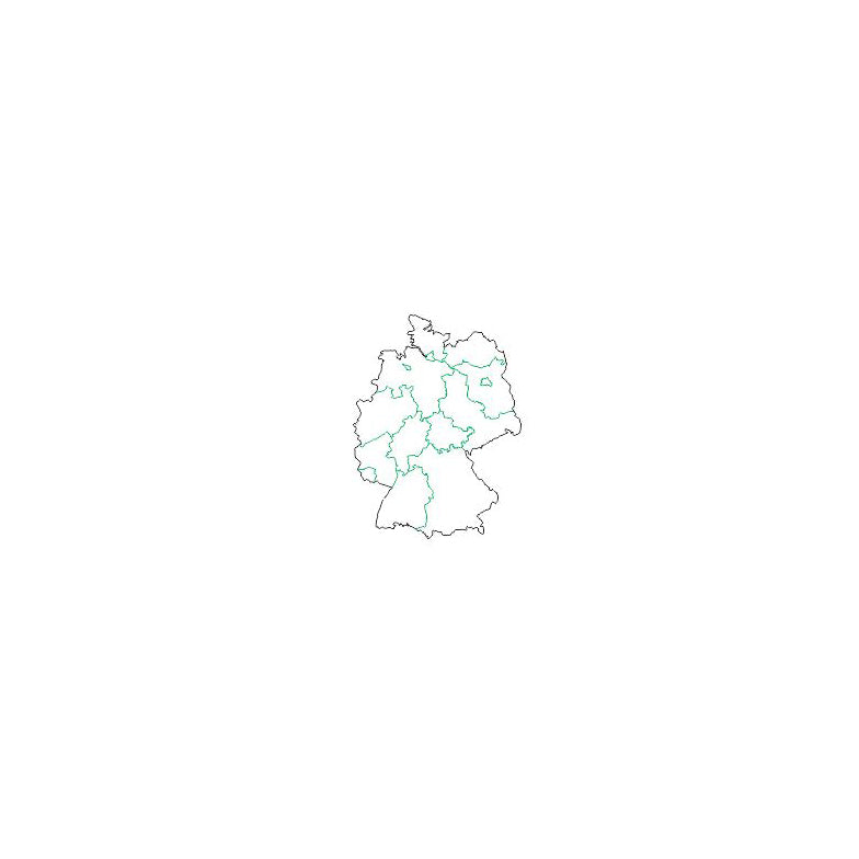 Mapa de rompecabezas de Alemania - Archivo de corte láser SVG y DXF