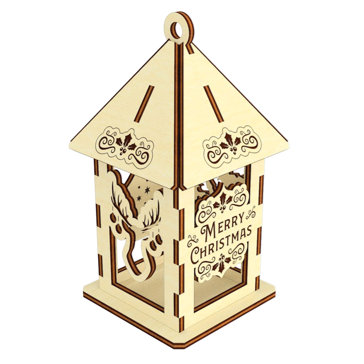 Christmas Lantern Ornament Laser Cut File