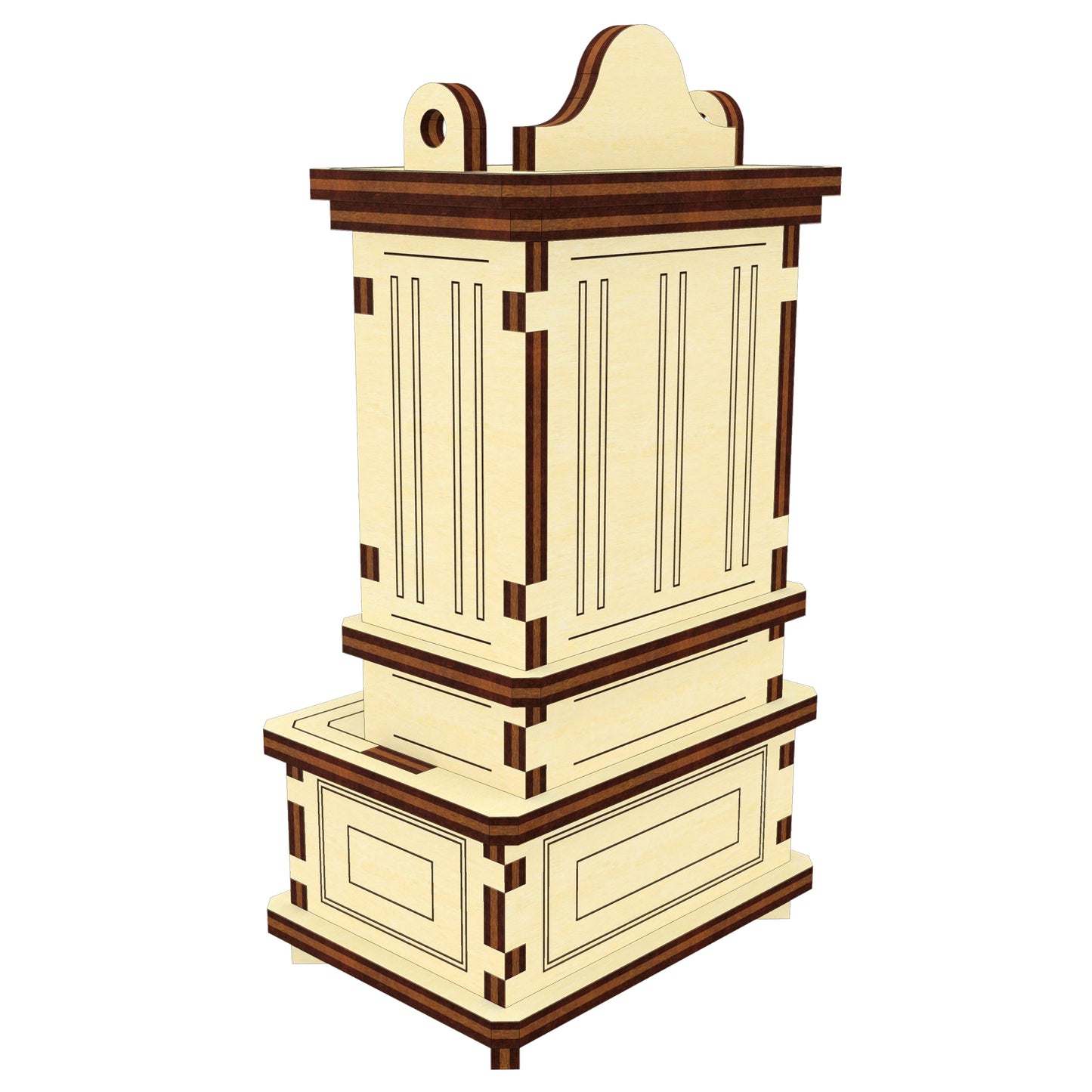 Cupboard Doll furniture with holes for fastening