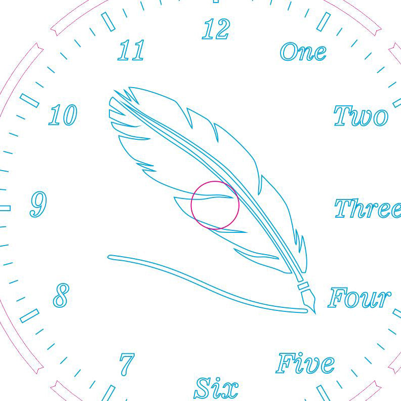 Clock face "English"