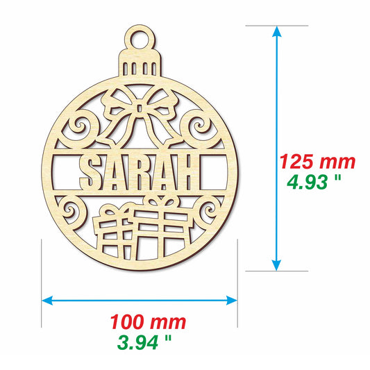 Name Christmas ornaments