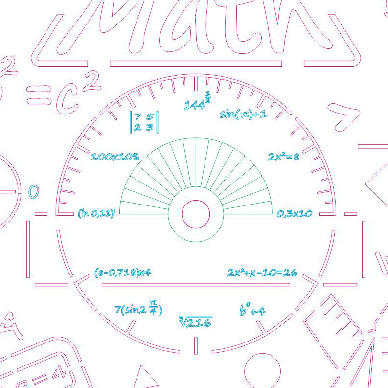 Clock face "Math"