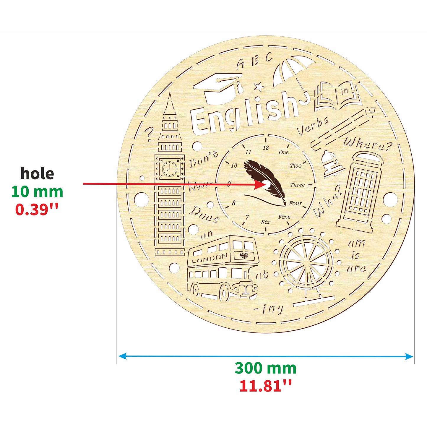 Clock face "English"