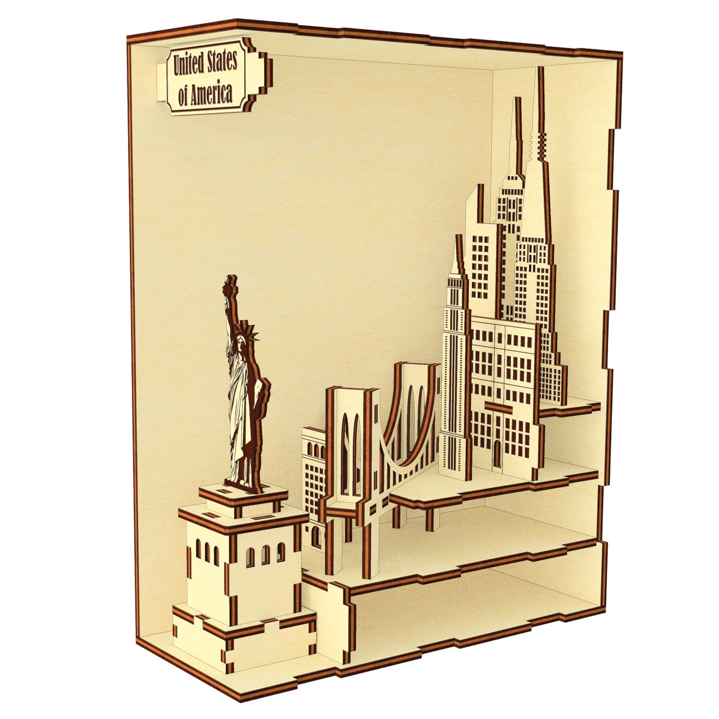 Rincón de libros USA - Archivo de corte láser SVG y DXF