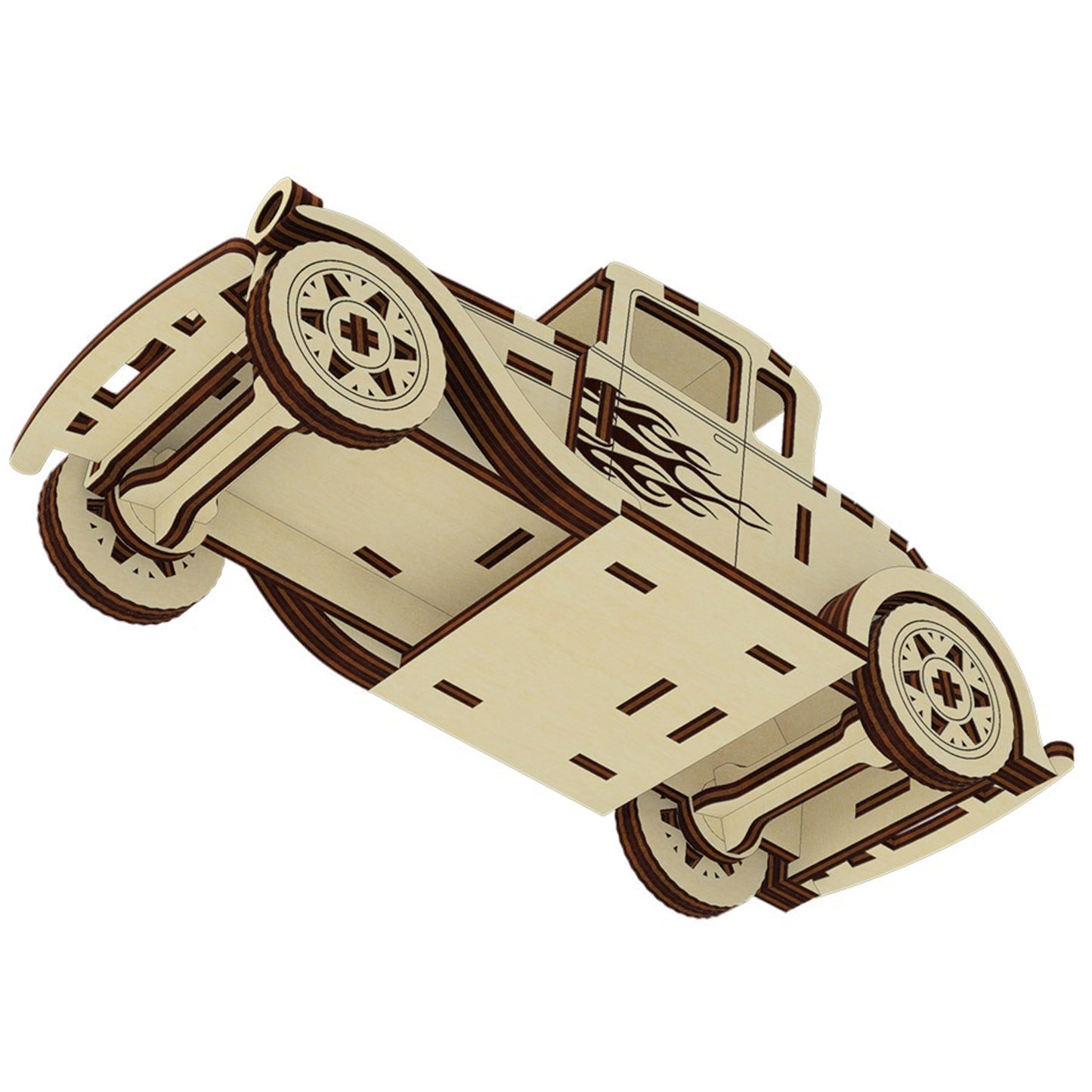 Old Car Miniature with Moving wheels