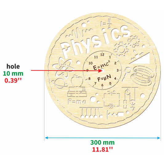 Clock face "Physics"