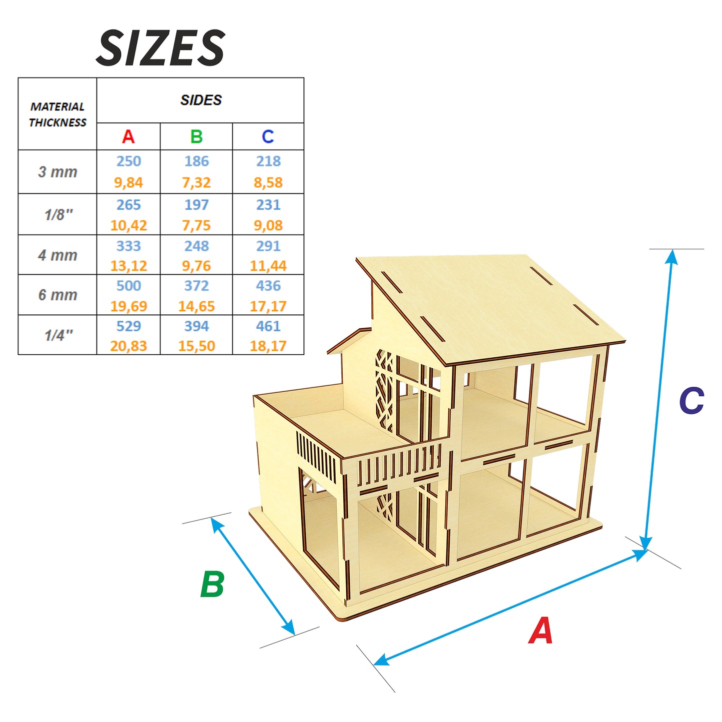 Dollhouse with balcony