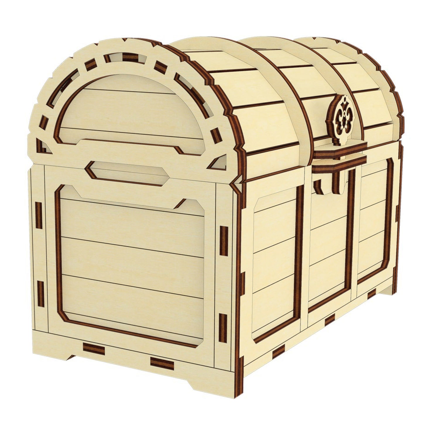 Treasure Chest Piggy Bank Laser Cut File