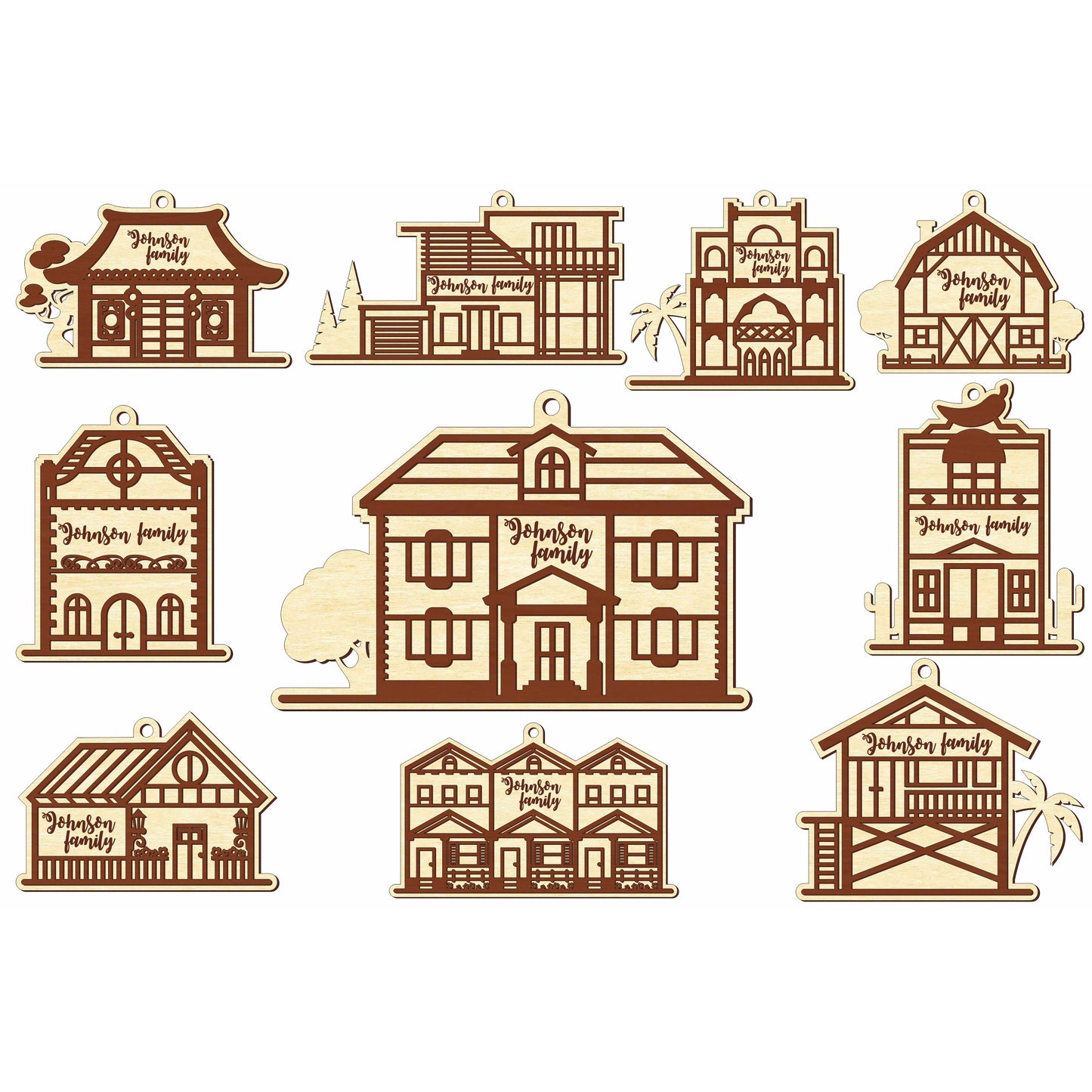 Family House Ornaments