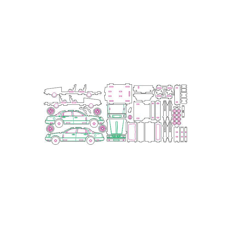 Plywood car