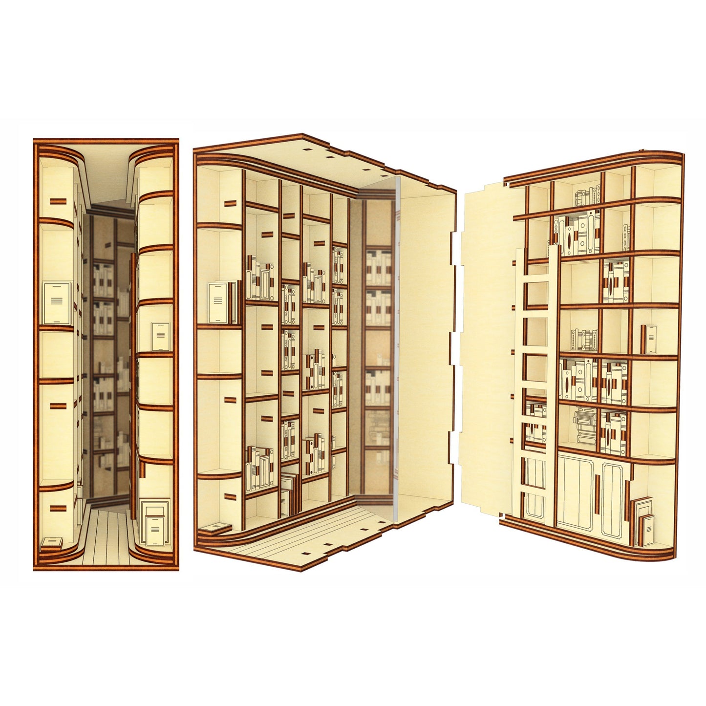 Library Room Book Nook Laser Cut File