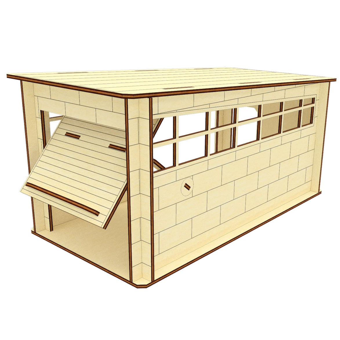 Car Garage Model Laser Cut File