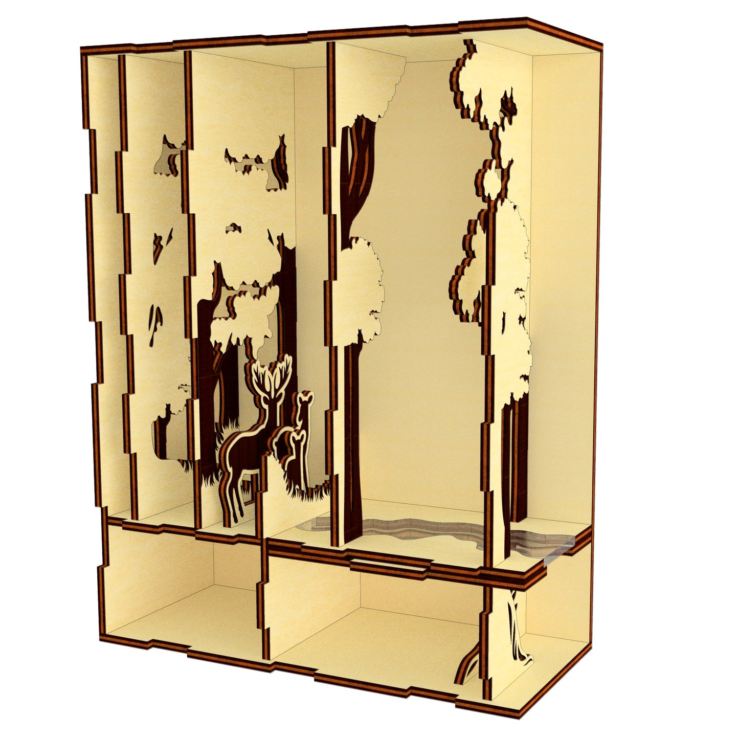 Nature Forest Book Nook Laser Cut File