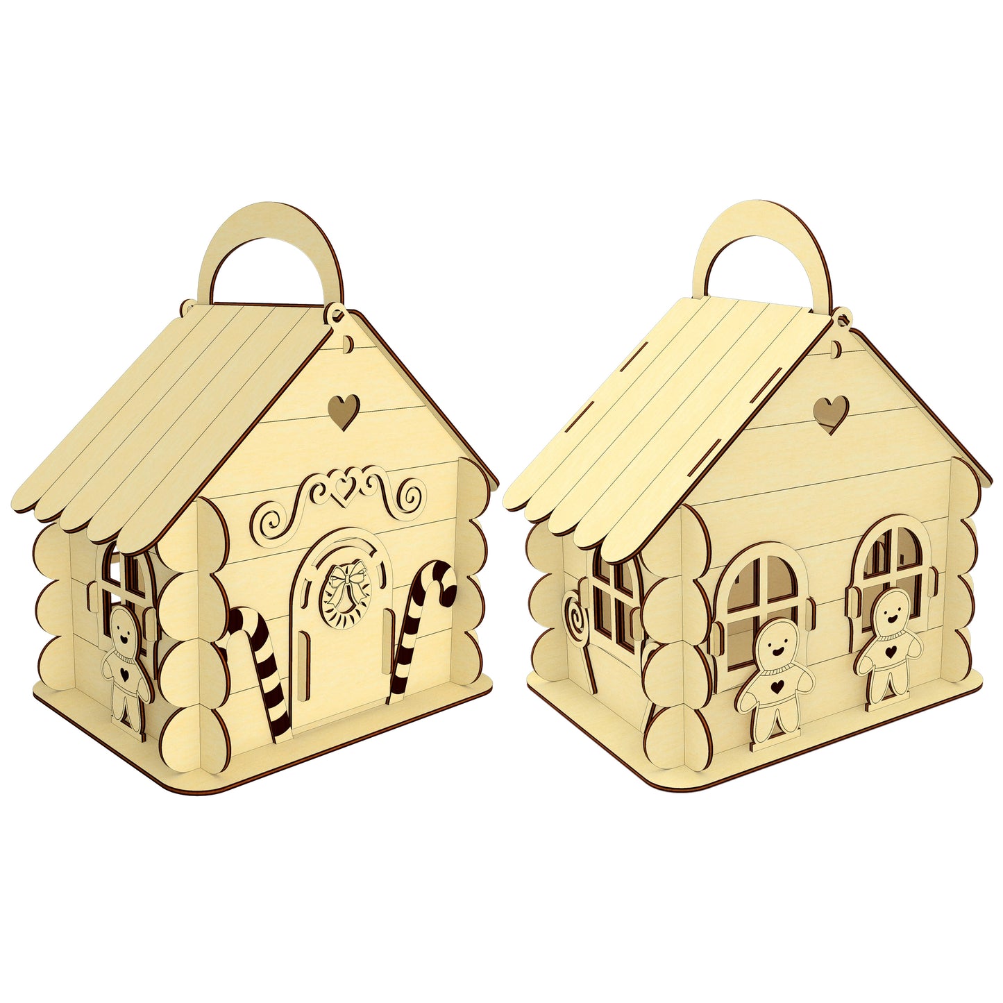 Caja Casa de Jengibre para dulces - Archivo de corte por láser SVG y DXF
