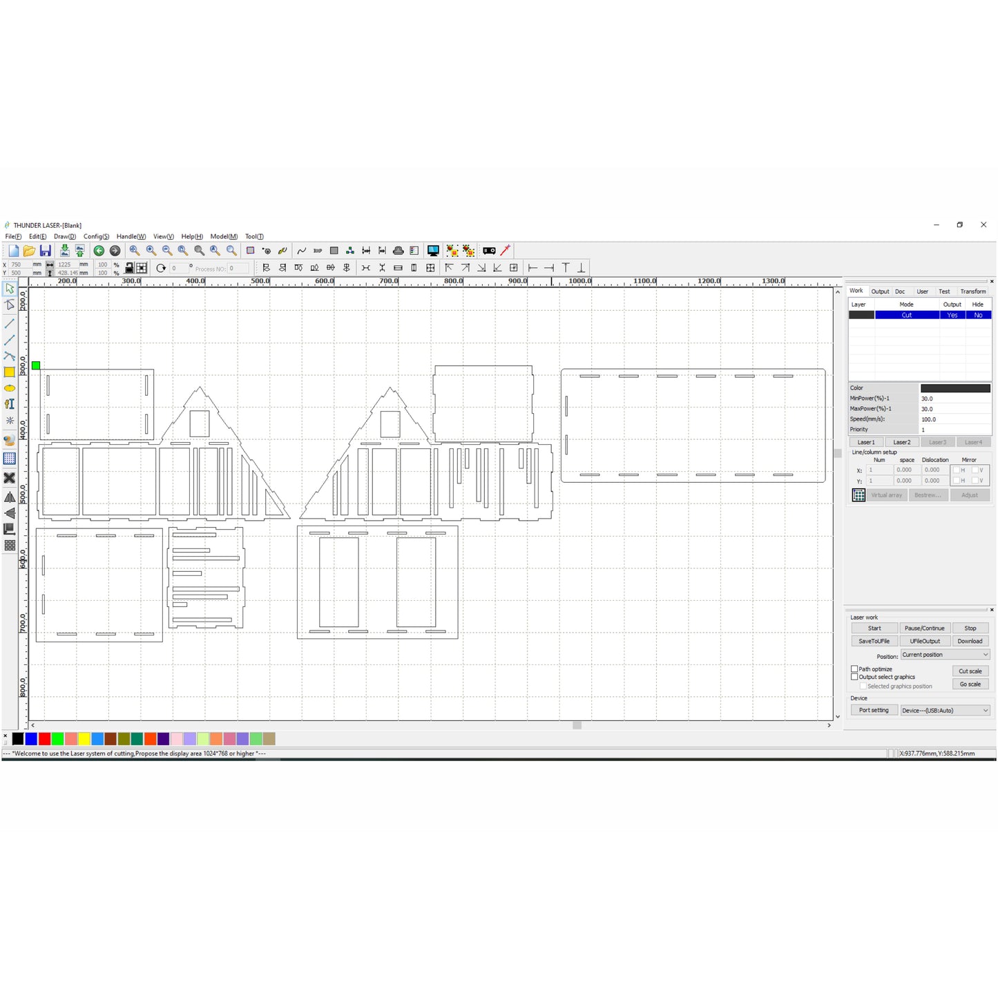 Casa de muñecas sencilla - Archivo de corte láser SVG y DXF