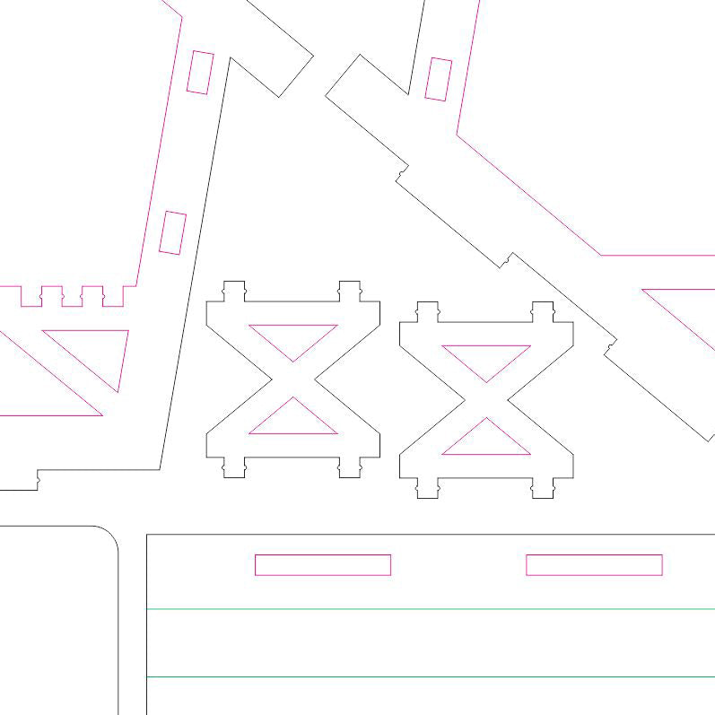 Alcove with Christmas trees