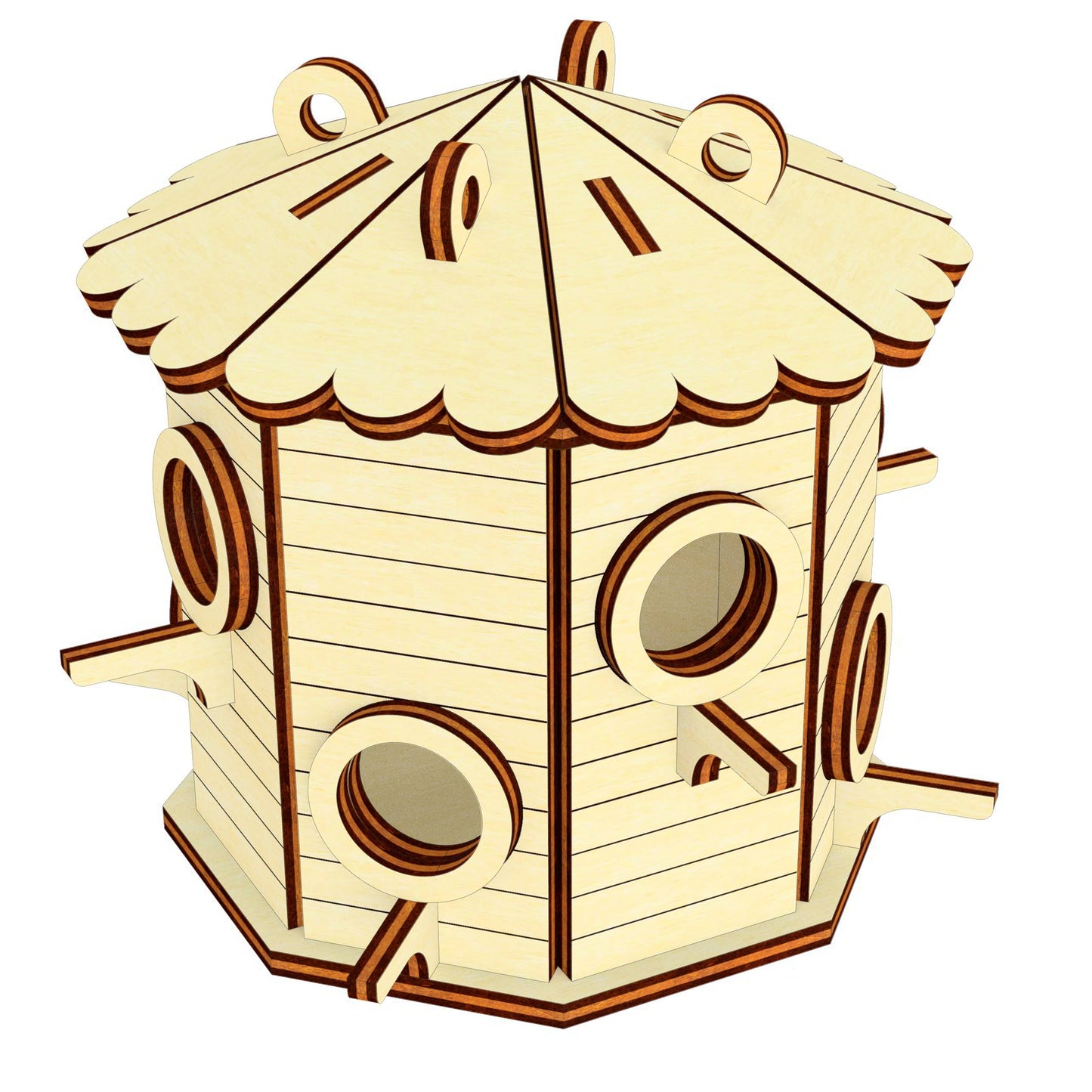 Birdhouses 10 ornaments