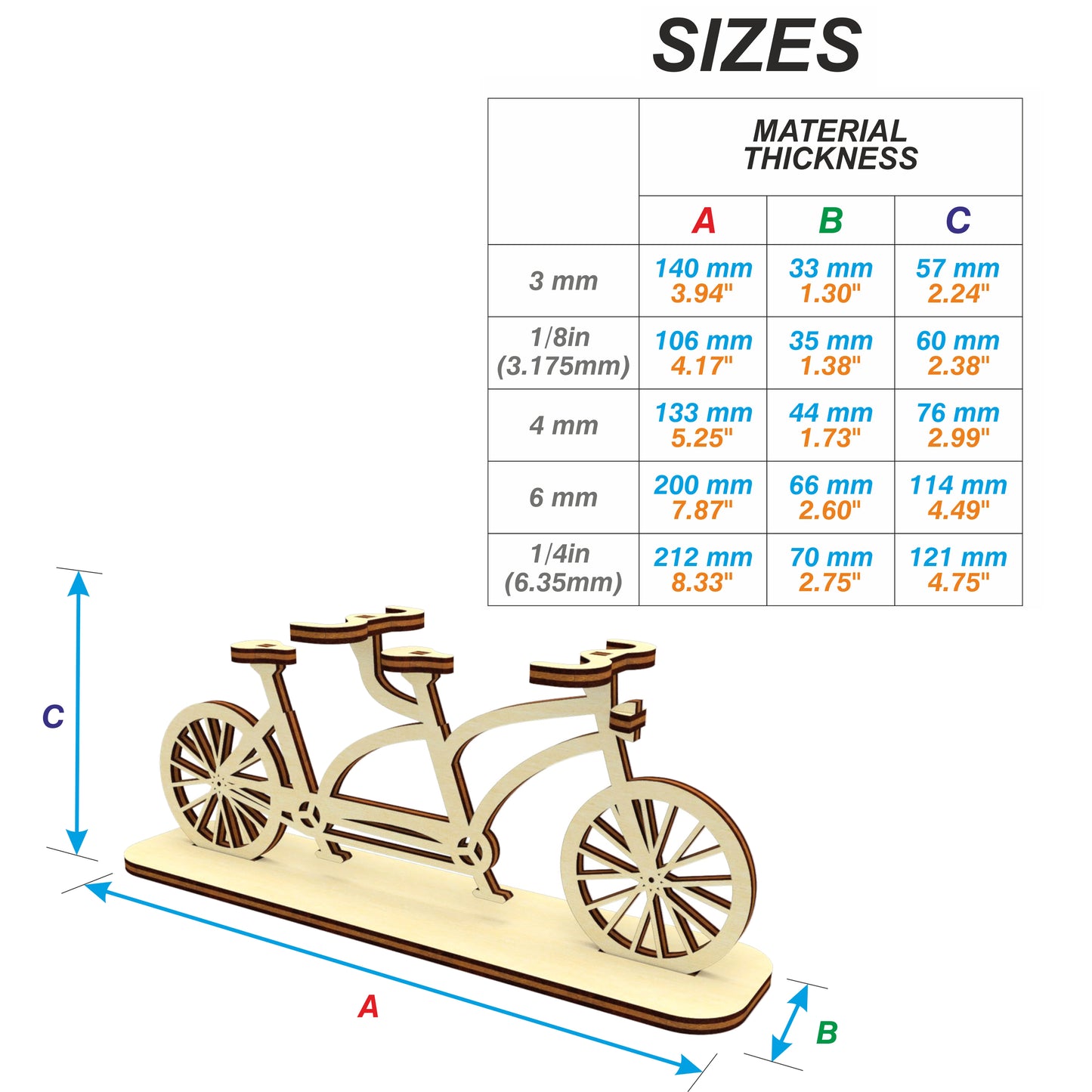 Tandem bicycle