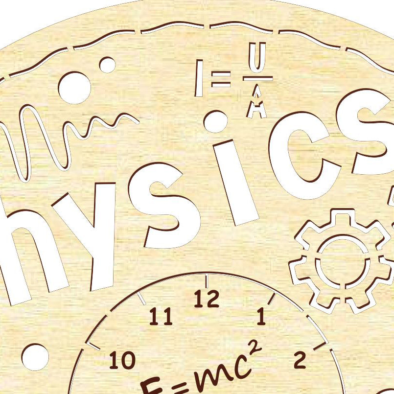 Clock face "Physics"