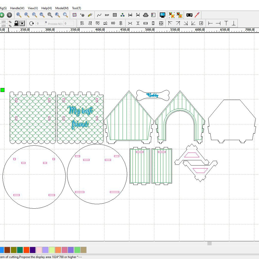 Marco de fotos Casa de Perro - Archivo de corte láser SVG y DXF