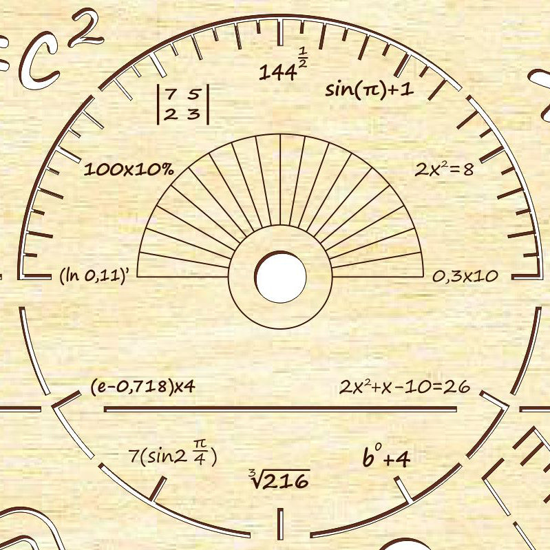 Clock face "Math"