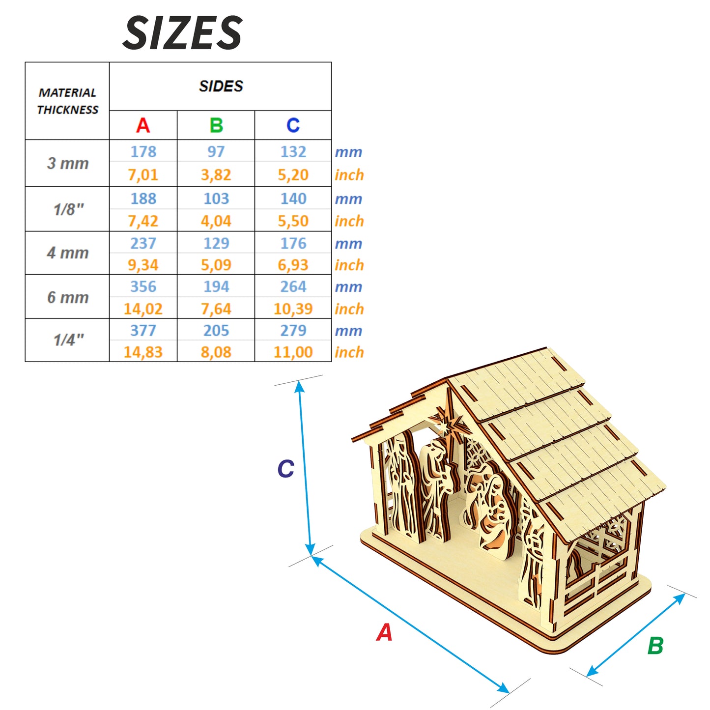 Nativity scene 3D