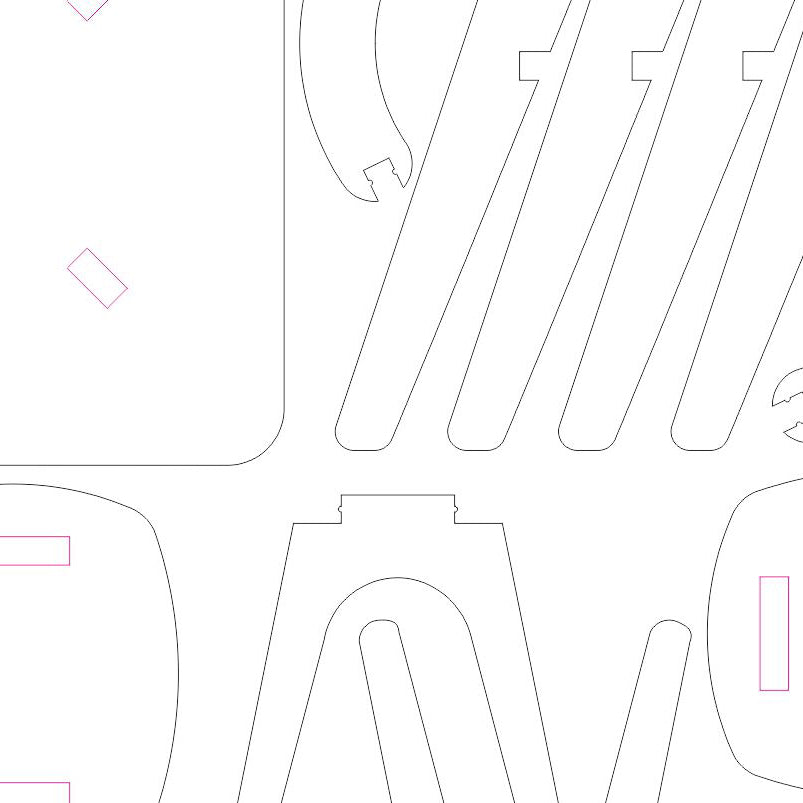 Mesa y sillas - Archivo de corte láser SVG y DXF