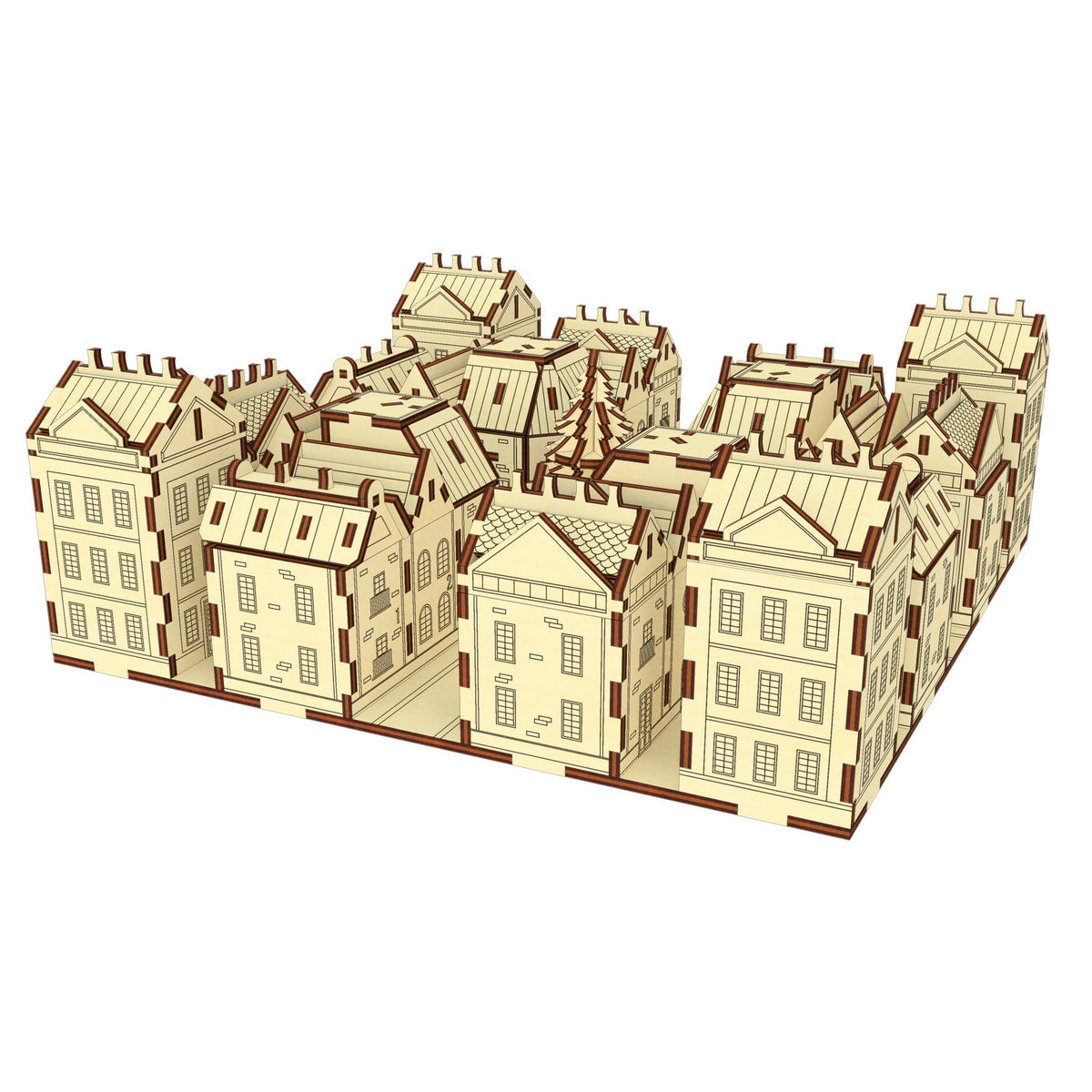 Christmas Village Advent Calendar Laser Cut File