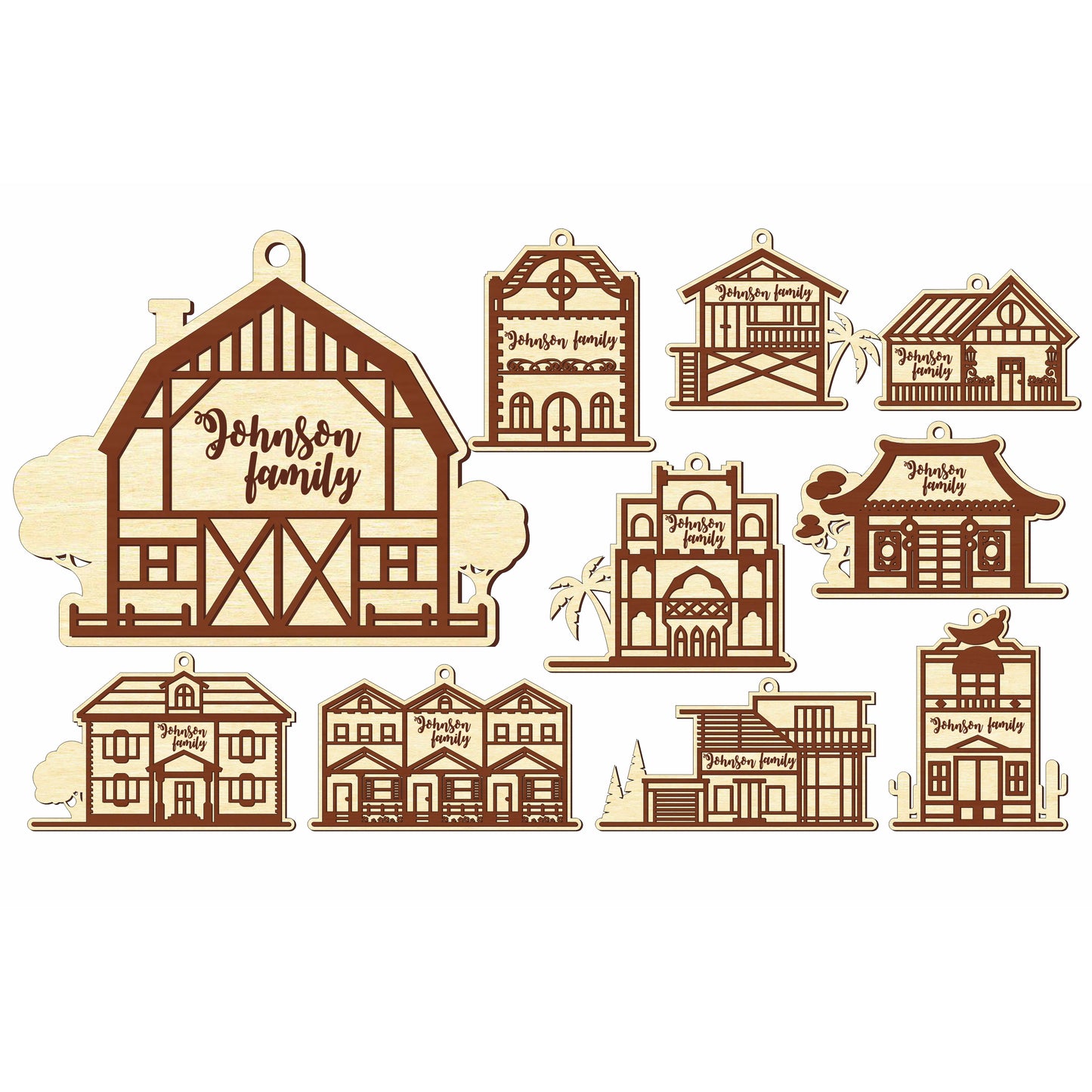 Family House Ornaments