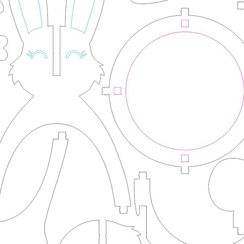 Kinder bunny - Laser Cut File SVG & DXF