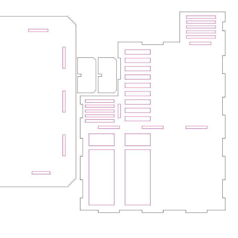 Casa de muñecas moderna - Archivo de corte láser SVG y DXF